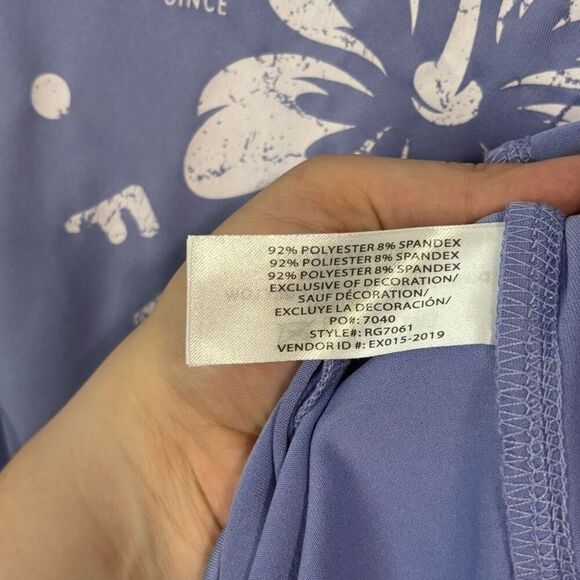 Spicy Tuna Destin Florida Lavender Rash Guard Top XL beach swim coastal - Picture 3 of 4